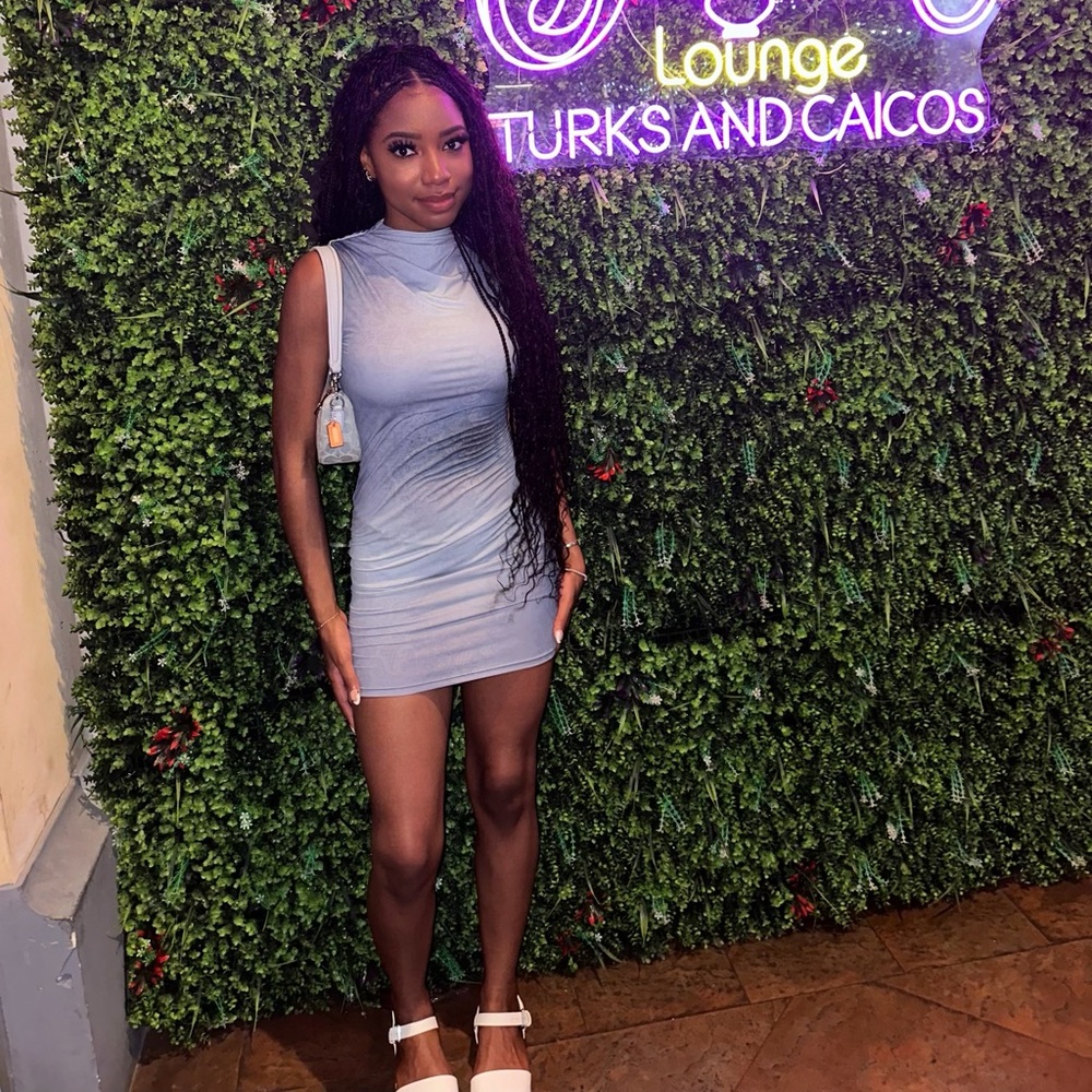 White Fox Boutique Light Blue Mini Dress